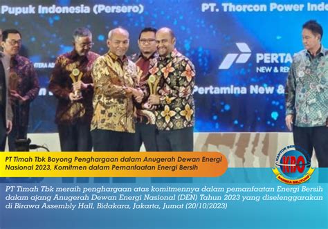 PT Timah Tbk Boyong Penghargaan Dalam Anugerah Dewan Energi Nasional