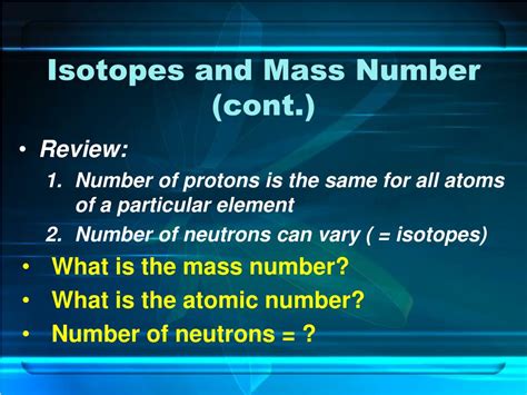 PPT - Isotopes and Mass Number PowerPoint Presentation, free download ...