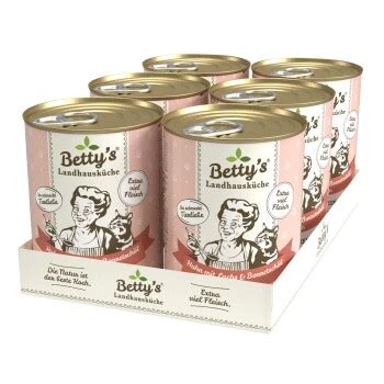 Betty s Landhausküche Huhn mit Lachs Borretschöl 6 x 400g für Katze