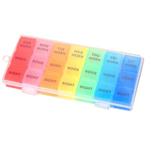 SideDeal TheraRx Colorful 3 Times Weekly Pills Organizer With