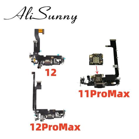 AliSunny 1pcs Charging Port Flex Cable For IPhone 12 11 Pro Max Mini