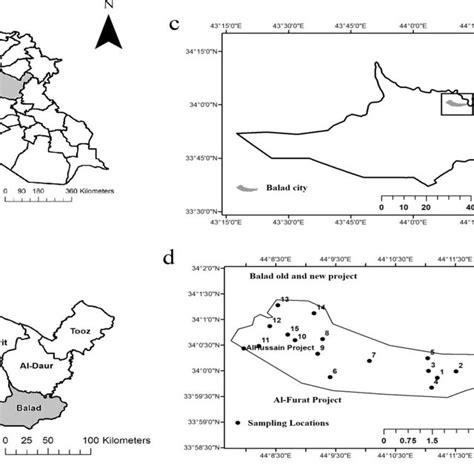 Map of the study area, a-Iraq, b-Salah Al-Din governorate, c-Balad ...