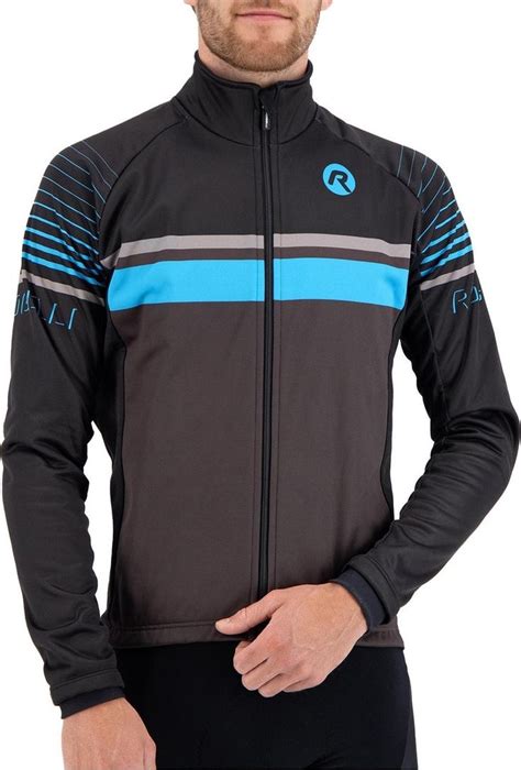 Rogelli Hero Fietsjack Winter Heren Grijs Zwart Blauw Maat M