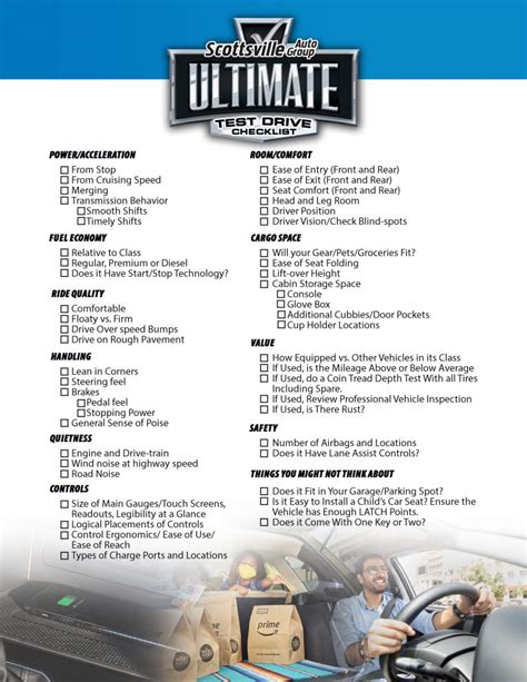 Ultimate Test Drive Checklist - Scott Subaru Red Deer, AB