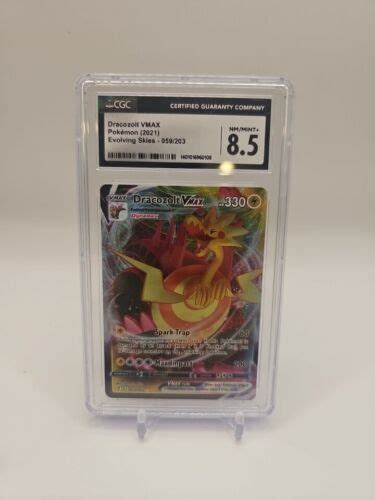 Pokemon Dracozolt VMAX Holo 059 Evolving Skies 2021 CGC 8 5 EBay