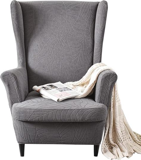 Stretch Wingback Chair Covers Piece Armchair Slipcover Knitted