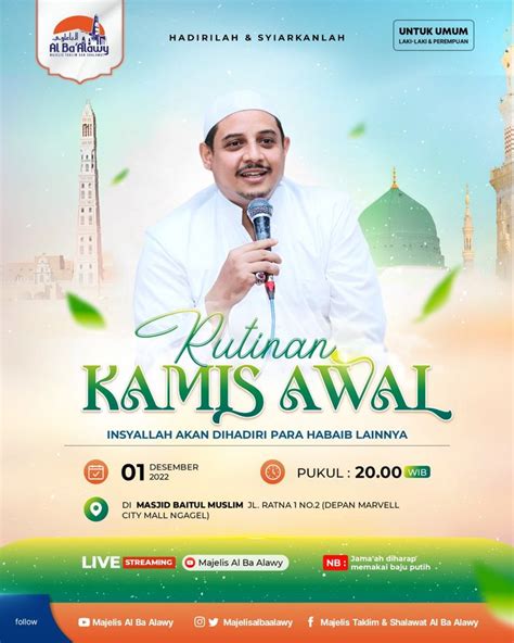 Inspirasi Desain Kajian Rutin Islamic Posters Poster Background