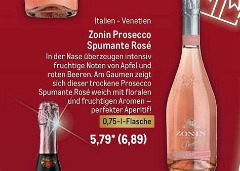 Zonin Prosecco Spumate Rosé Angebot bei METRO