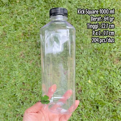 Jual Botol Kick 1000 Ml Kotak Tebal Botol Plastik 1 Liter 1000 Ml