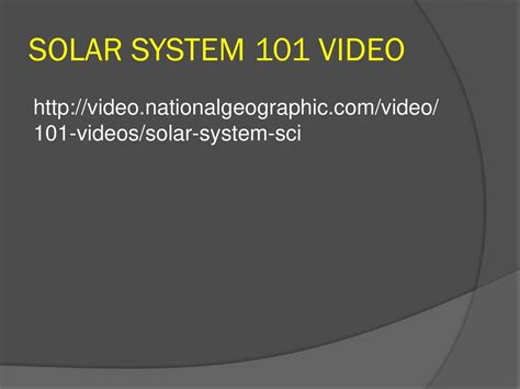 National Geographic Solar System 101