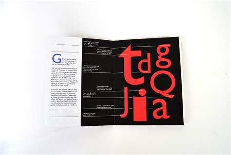 Gill Sans Type Specimen on Behance