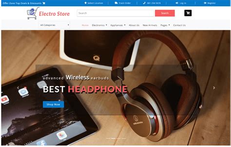 Electronic Products Ecommerce Website Template Designhooks