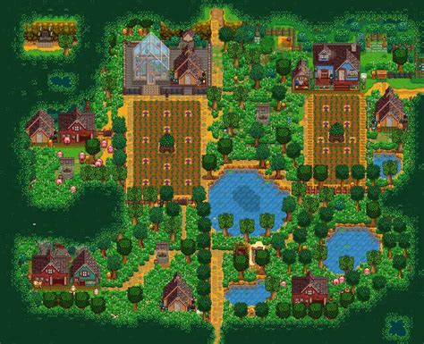 Stardew Valley Map Layouts