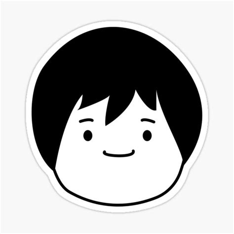 "Happy Male Face Black & White" Sticker for Sale by oohkeju | Redbubble