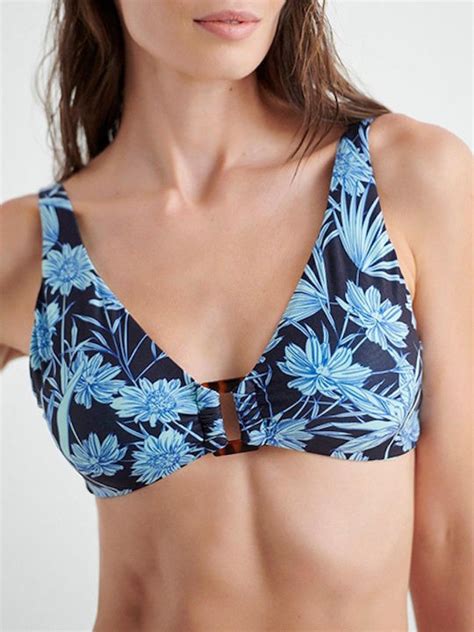 Blu4u Bikini Σουτιέν με Ενίσχυση Floral Navy Μπλε 23366051D 04 Skroutz gr