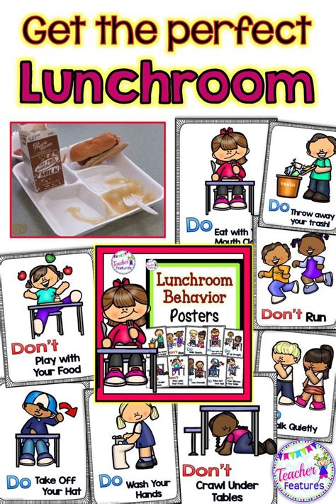 BEHAVIOR POSTERS Lunchroom & Cafeteria Rules BACK TO SCHOOL EXPECTATIONS | First grade teachers ...