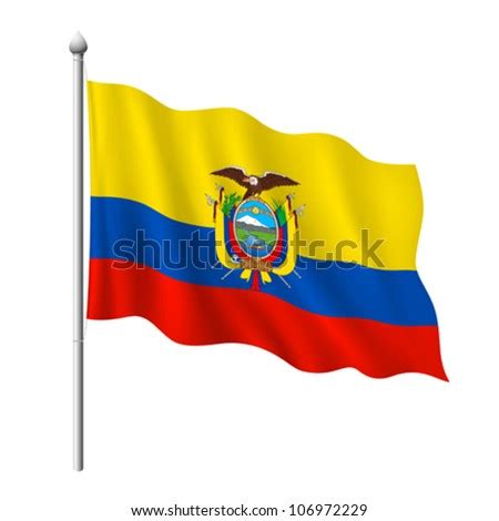 Flag Of Ecuador, Vector Illustration - 106972229 : Shutterstock