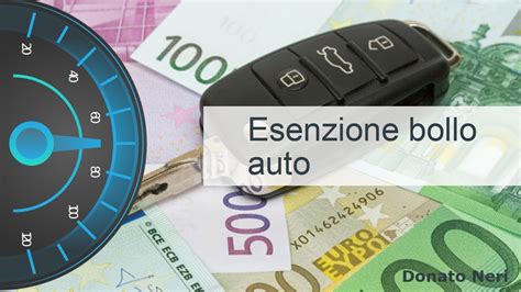 Esenzione Bollo Auto Guida Pratica Ai Beneficiari Youtube