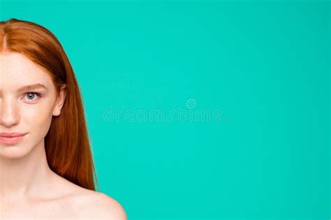 Profile Side Close Up Portrait Of Nice Cute Nude Sweet Tender Lo Stock Photo Image Of Head