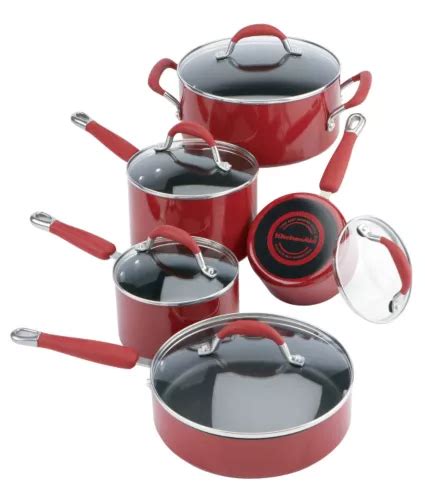 KitchenAid Cookware Set, Red, 10-pc Canadian Tire