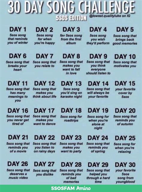 Song Challenge Day Sosfam Amino