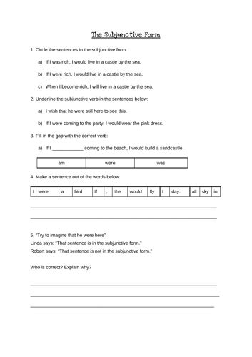 Subjunctive Form Lesson Packs | Teaching Resources