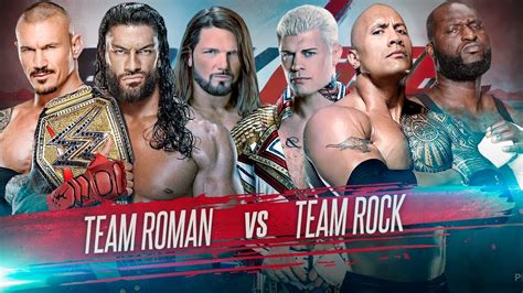 Wwe K Roman Reigns Randy Orton Aj Style Vs The Rock Cody Rhodes