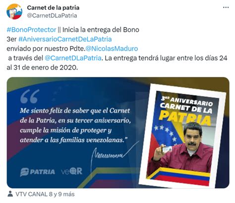 Nuevo Bono Del Carnet De La Patria Qu Se Sabe Del Pago Y Cu Ndo