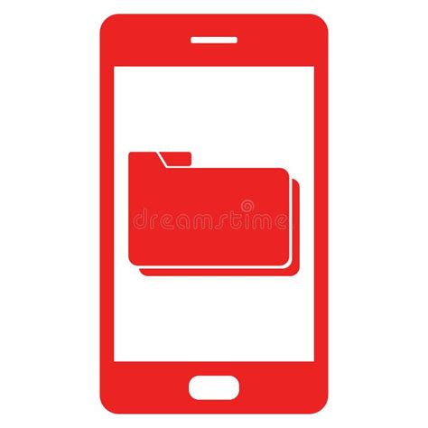 Folder and Smartphone As Vector Illustration Stock Vector ...