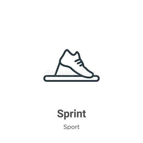 Sprint Outline Vector Icon Thin Line Black Sprint Icon Flat Vector