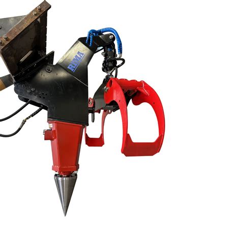 Cone Log Splitter With Grapple Joystick Control Log Splitter For