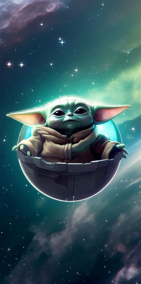 Baby Yoda In Space In Star Wars Yoda Yoda Wallpaper Star Wars