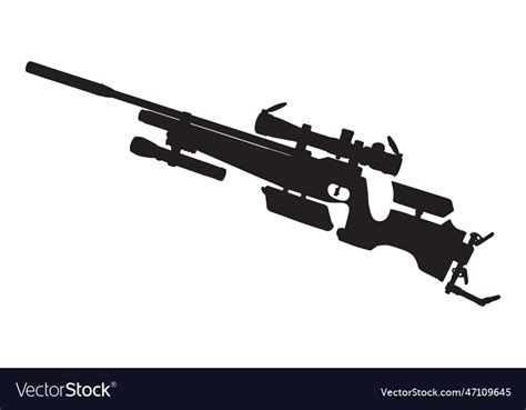 Rifle silhouette Royalty Free Vector Image - VectorStock