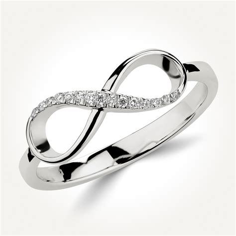 14kt White Gold Infinity Ring 004 Ct Tw Spence Diamonds