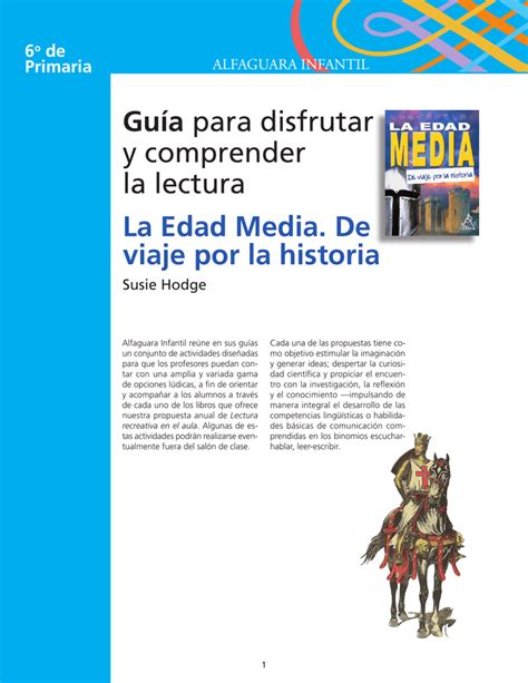 Guía Para Disfrutar Y Comprender La Lectura La Edad Media De Viaje