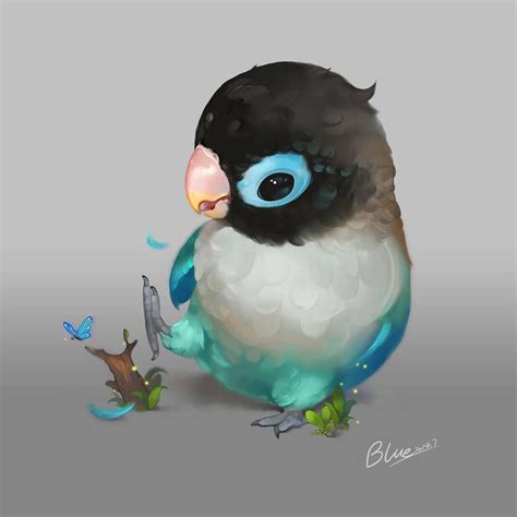 Parrot By Bluezjj Dibujos Bonitos De Animales Arte De Aves Dibujos