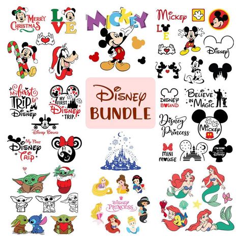 Disney Bundle - Cricut File - Svg, Png, Dxf, Eps - LightBoxGoodMan