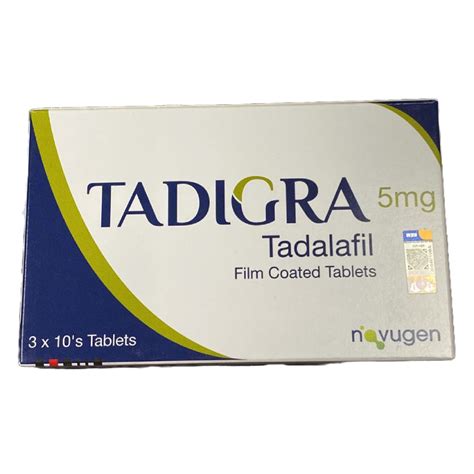 Buy Novugen Tadigra Tadalafil 5mg Tablet 30s Uses Dosage Side