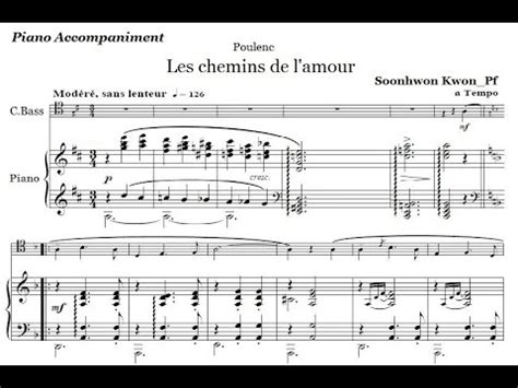 Poulenc Les Chemins De L Amour Piano Accompanimet