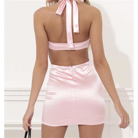 Kimora Cutout Bodycon Dress In Pink From Lucy In The Depop