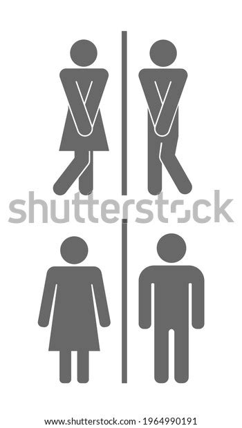 Man Woman Toilet Restroom Sign Icon Stock Illustration 1964990191