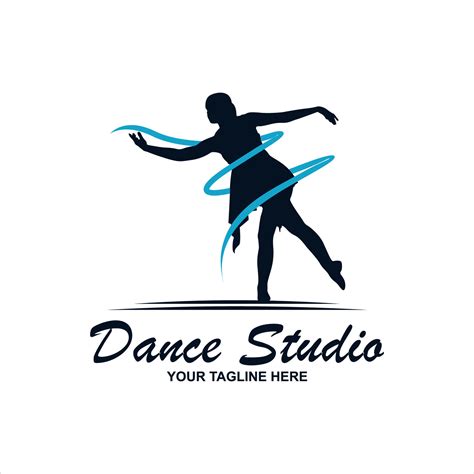 Ballet Dance Studio Logo Template Element Symbol With Luxury Gradient