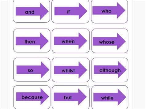 Colourful Sentences Conjunctions Cards Teaching Resources