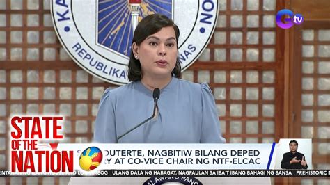 Vp Sara Duterte Nagbitiw Bilang Deped Secretary At Co Vice Chair Ng