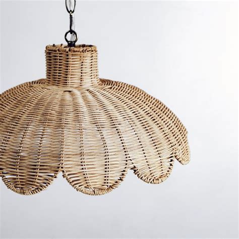 Alice Scallop Rattan Pendant Light Rattan Pendant Light Pendant