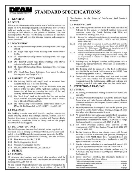 Pdf Standard Specifications Dean Steel · Pdf Filedesigned In