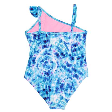 Kensie Girl Cheetah Madness Ruffle Upf 50 One Piece Beach Pool Swimsui