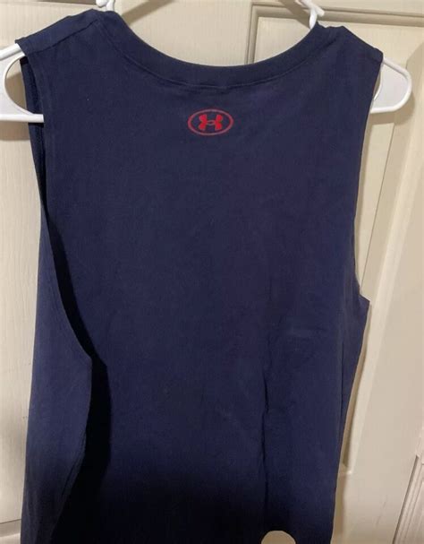 New With Tags Under Armour L Freedom Loose Sleeveless Navy Top American