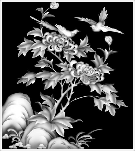 Grayscale Flower Picture Bmp File Arabic Cnc