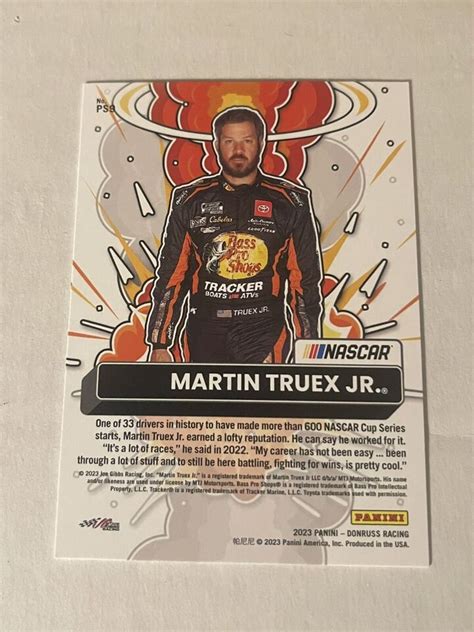 Martin Truex Jr Power Squad Bronze Foil Nascar 2023 Donruss Insert Card